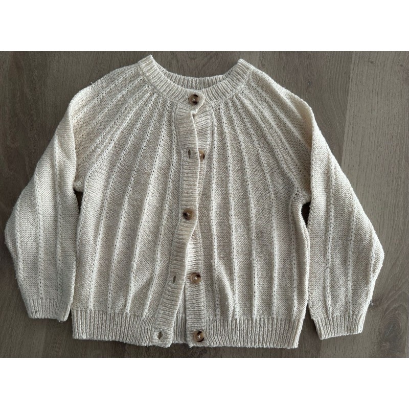 Gilet en maille/tricot beige enfant
