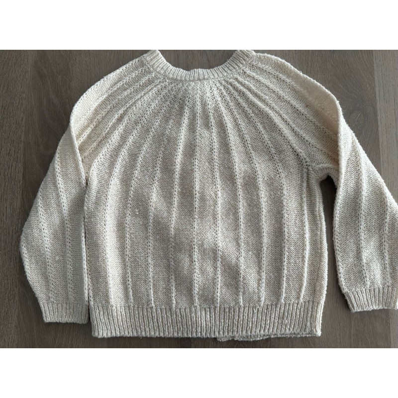 Gilet en maille/tricot beige enfant
