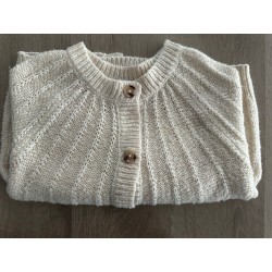 Gilet en maille/tricot beige enfant