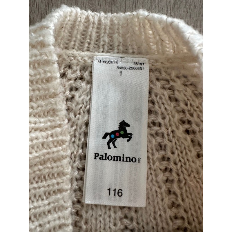 Gilet en maille/tricot beige enfant