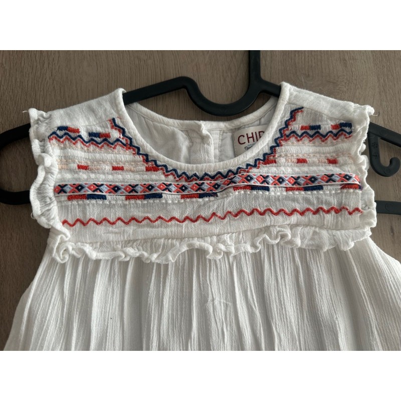 Robe fille CHIPIE blanche été