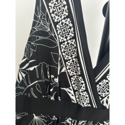 Robe noire et blanche été légère