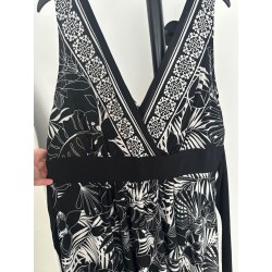 Robe noire et blanche été légère