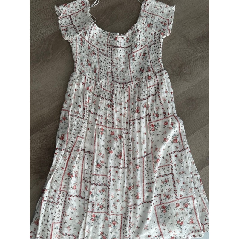 Robe été fleurie smockée