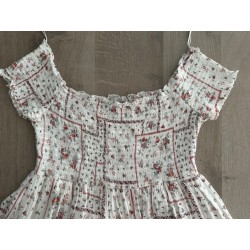Robe été fleurie smockée