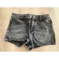 Short jean noir délavé fille H&M