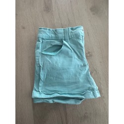 Short jean turquoise fille