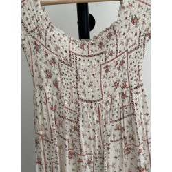 Robe été fleurie smockée