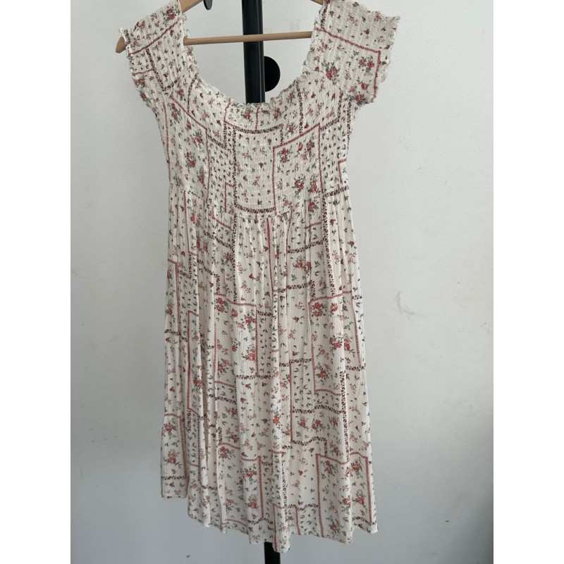 Robe été fleurie smockée