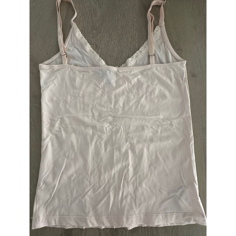 Top rose pâle Zara avec dentelle