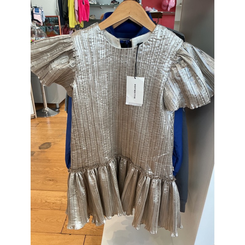 Robe Billieblush plissée métallisée – Taille 8 ans