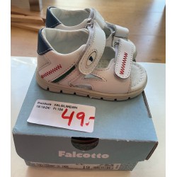 Sandales bébé Falcotto blanches et bleues – taille 19