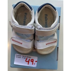 Sandales bébé Falcotto blanches et bleues – taille 19