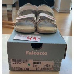 Sandales bébé Falcotto blanches et bleues – taille 19