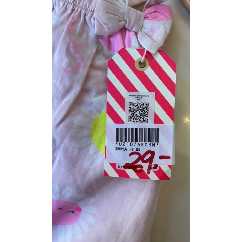 Combinaison bébé Billieblush à fleurs roses – 3 mois
