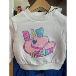 Sweat-shirt bébé beige Billiblush
