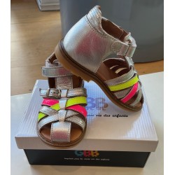 Sandales fille GBB argentées fluo – taille 24