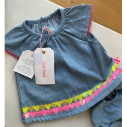 Ensemble bébé Billieblush effet jean avec bloomer – 3 mois