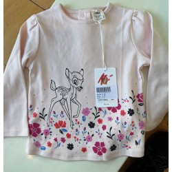 T-shirt manches longues fille rose Disney