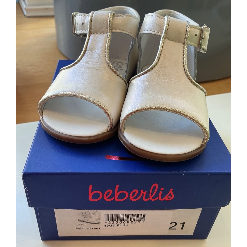 Sandales blanche bébé Beberlis - taille 21