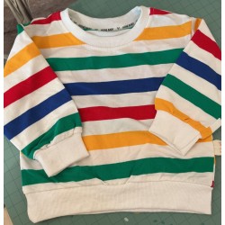 Ensemble enfant t-shirt rayé + salopette coton style cartoon
