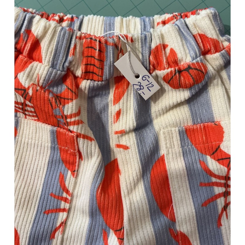 Pantalon bébé Miniolie motif homards – 6-12 mois